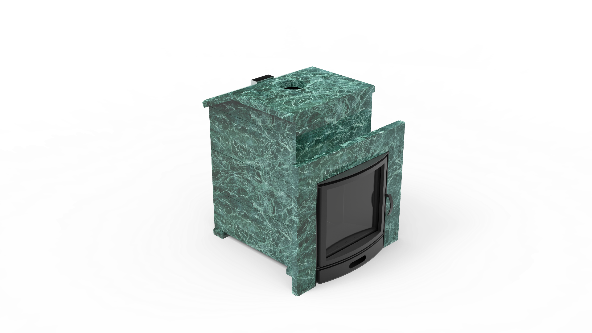 Печь из натурального камня Genesis GN 500 облицовка закрытая со скосом талькохлорит-шлифовка фото в Уфе