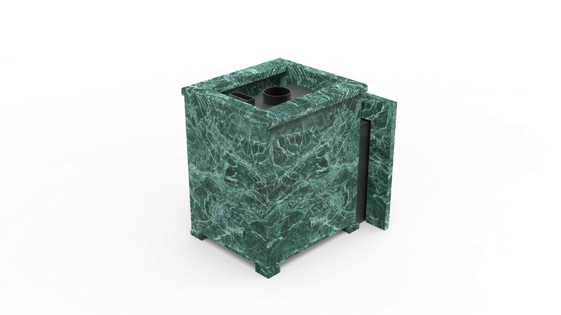 Печь из натурального камня Genesis GN 500 облицовка открытая пироксенит-элит фото в Уфе