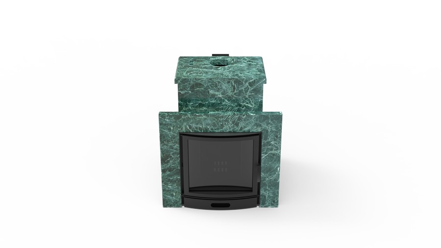 Печь в облицовке из натурального камня Genesis GN 500 облицовка закрытая со скосом талькохлорит-шлифовка фото в Уфе