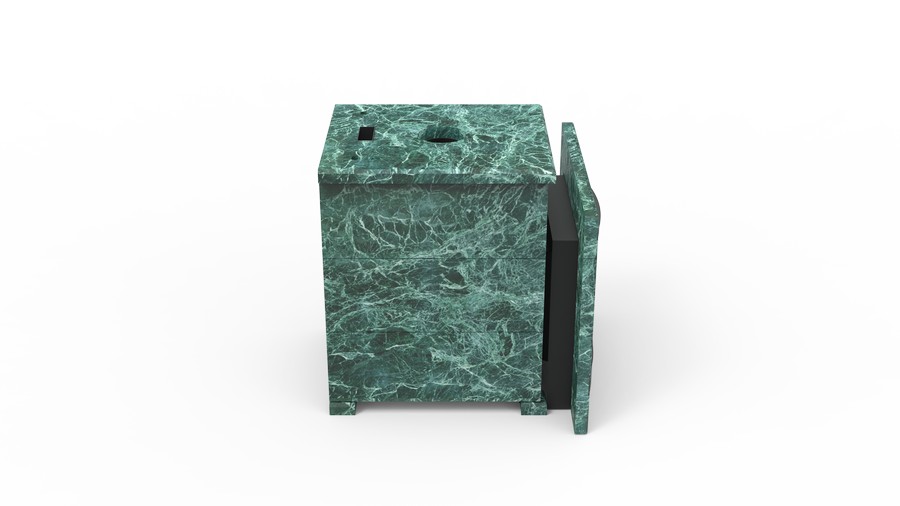 Печь в облицовке из натурального камня Genesis GN 500 облицовка закрытая плоская пироксенит-элит фото в Уфе