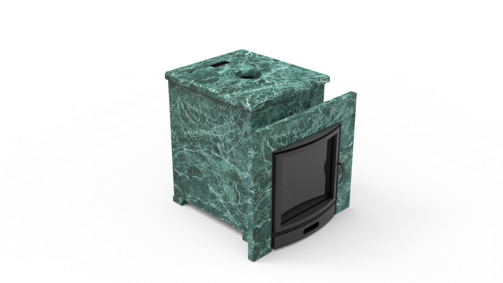 Печь из натурального камня Genesis GN 500 облицовка закрытая плоская пироксенит-элит фото в Уфе