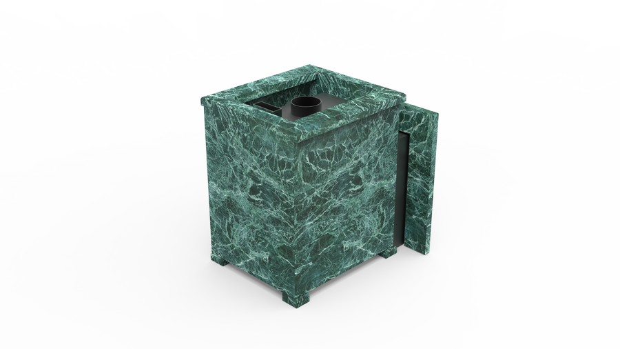 Печь в облицовке из натурального камня Genesis GN 500 облицовка открытая пироксенит-элит фото в Уфе