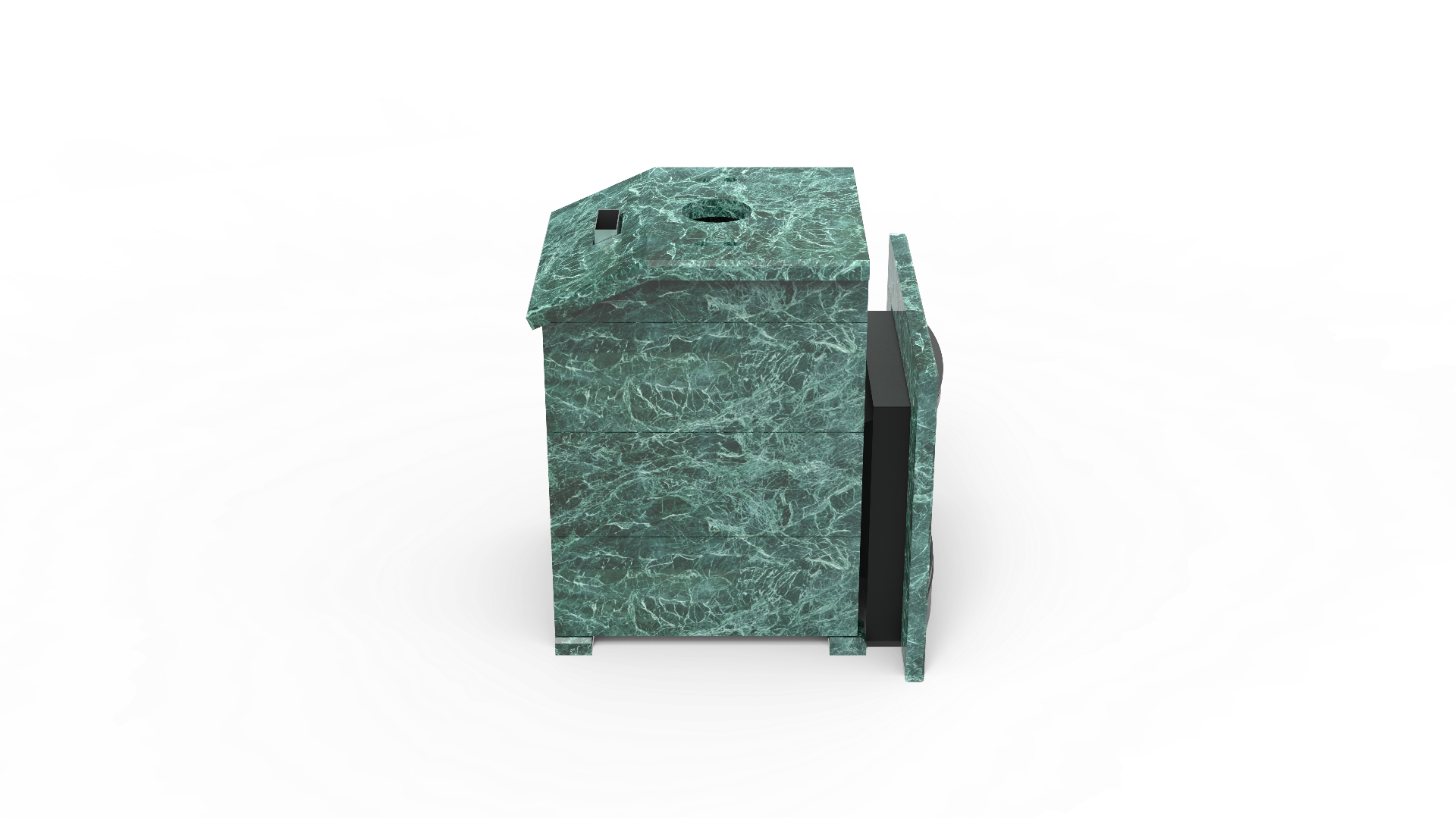 Печь из натурального камня Genesis GN 500 облицовка закрытая со скосом талькохлорит-шлифовка фото в Уфе