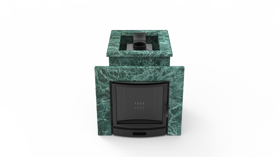 Печь в облицовке из натурального камня Genesis GN 500 облицовка открытая пироксенит-элит фото в Уфе