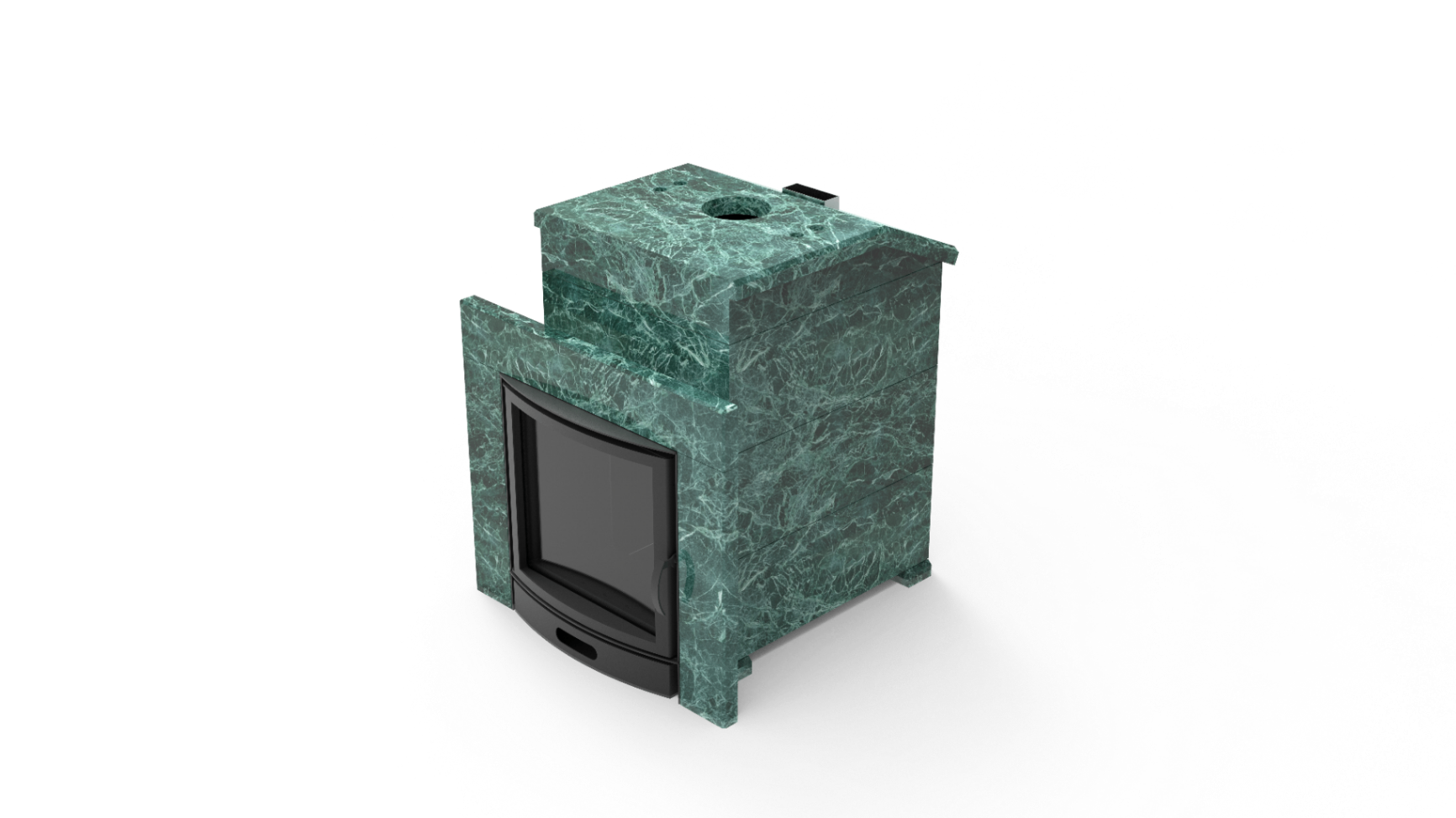 Печь из натурального камня Genesis GN 500 облицовка закрытая со скосом талькохлорит-шлифовка фото в Уфе