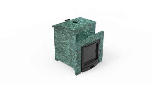 Печь из натурального камня Genesis GN 500 облицовка закрытая со скосом талькохлорит-шлифовка фото в Уфе