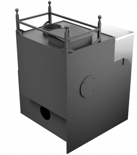 Печь Горыныч Мини, каменка закрытая с правой стороны, система воздушного отопления фото в Уфе Печь Горыныч Мини, каменка закрытая с правой стороны, система воздушного отопления фото в Уфе