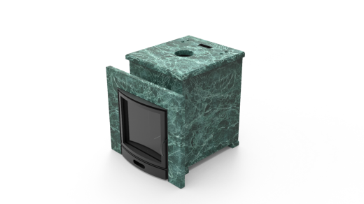Печь из натурального камня Genesis GN 500 облицовка закрытая плоская пироксенит-элит фото в Уфе