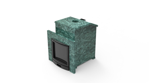 Печь из натурального камня Genesis GN 500 облицовка закрытая со скосом талькохлорит-шлифовка фото в Уфе