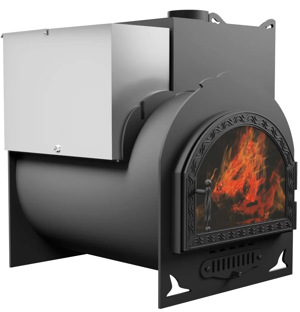 Печь Горыныч Мини, каменка с правой стороны, средняя дверь со стеклом фото в Уфе Печь Горыныч Мини, каменка с правой стороны, средняя дверь со стеклом фото в Уфе