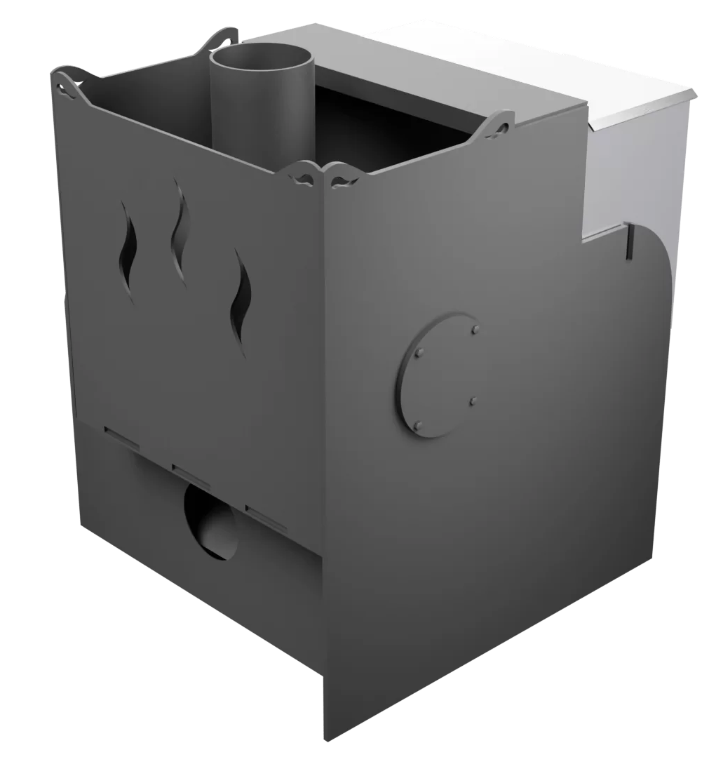 Печь Горыныч Мини, каменка с правой стороны, система воздушного отопления фото в Уфе Печь Горыныч Мини, каменка с правой стороны, система воздушного отопления фото в Уфе