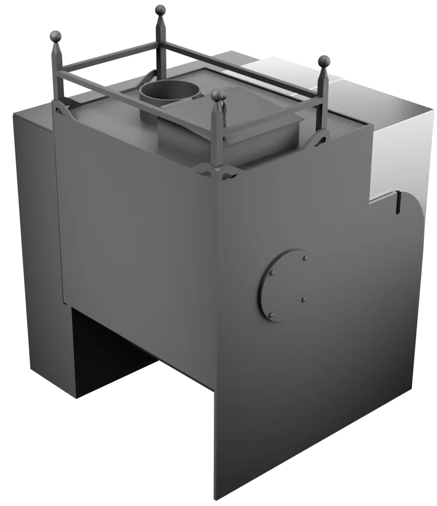 Печь Горыныч Мини, каменка закрытая с правой стороны, естественная система воздушного отопления фото в Уфе Печь Горыныч Мини, каменка закрытая с правой стороны, естественная система воздушного отопления фото в Уфе