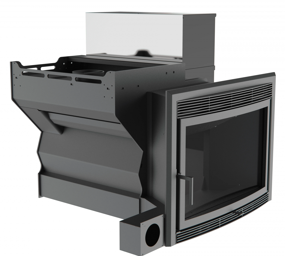 Банный камин 500, сталь+СВО фото в Уфе Банный камин 500, сталь+СВО фото в Уфе