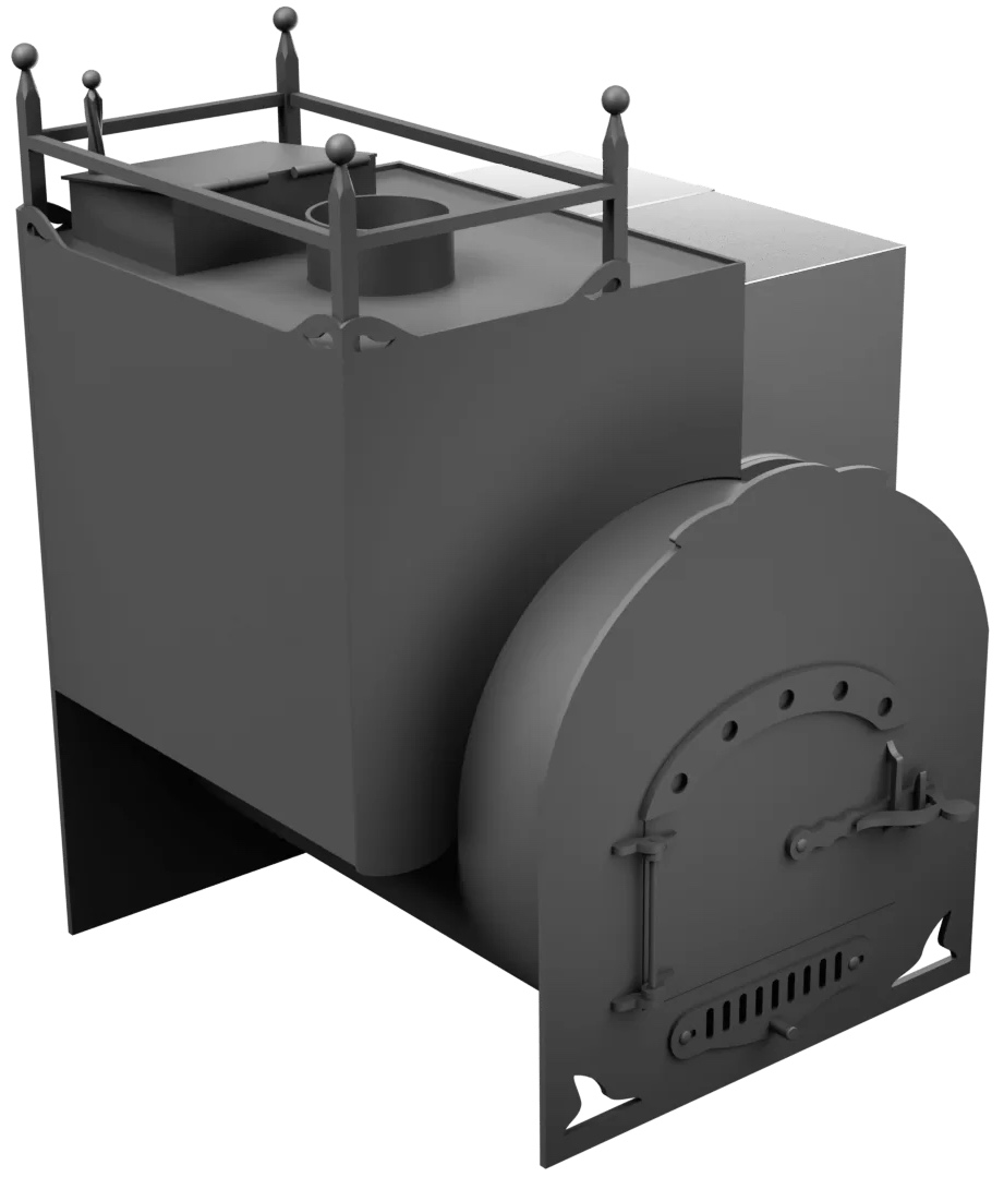 Печь Горыныч Мини, каменка закрытая с левой стороны фото в Уфе Печь Горыныч Мини, каменка закрытая с левой стороны фото в Уфе