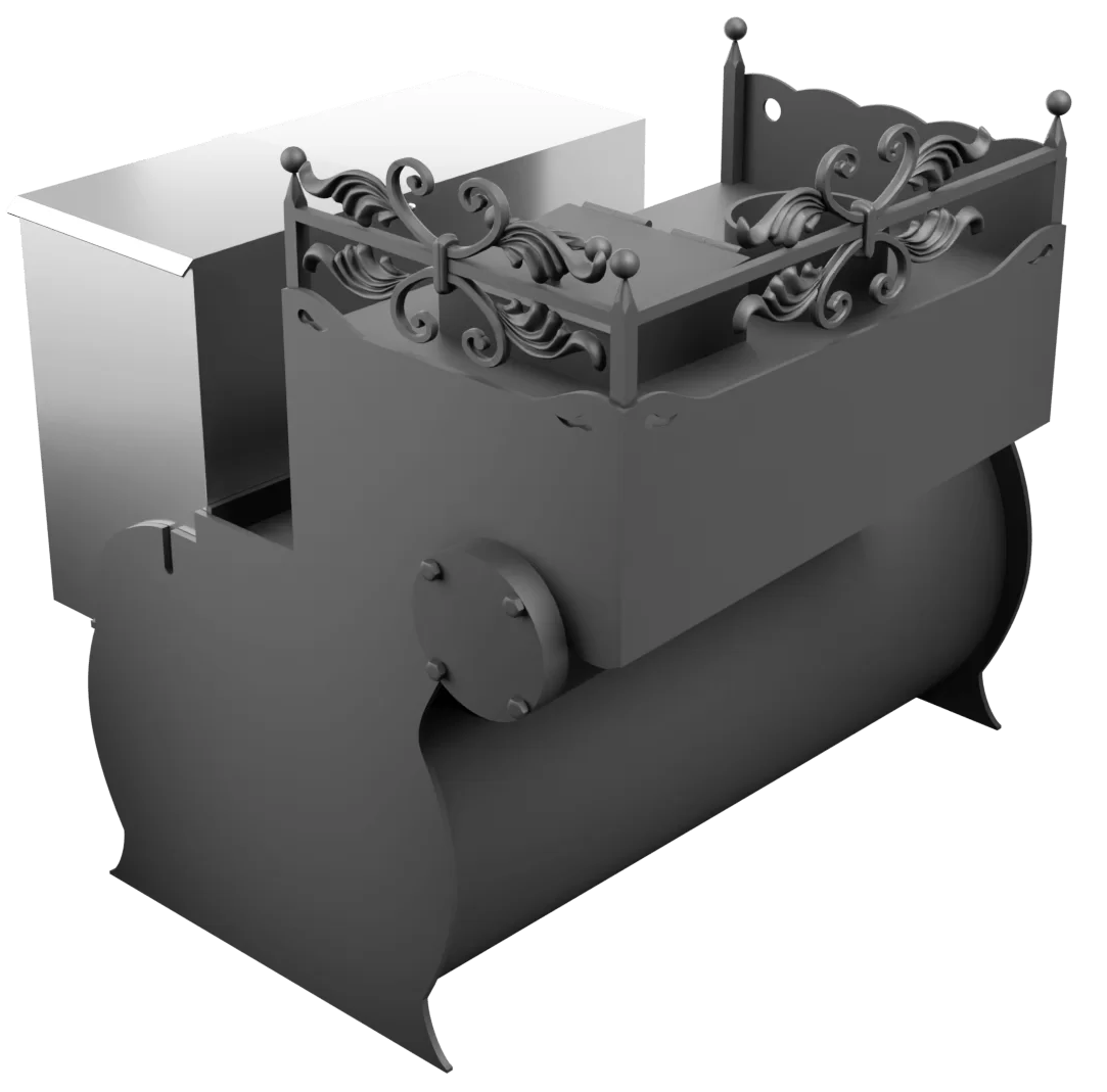 Печь Горыныч 3, каменка закрытая с левой стороны, малая дверь со стеклом фото в Уфе Печь Горыныч 3, каменка закрытая с левой стороны, малая дверь со стеклом фото в Уфе