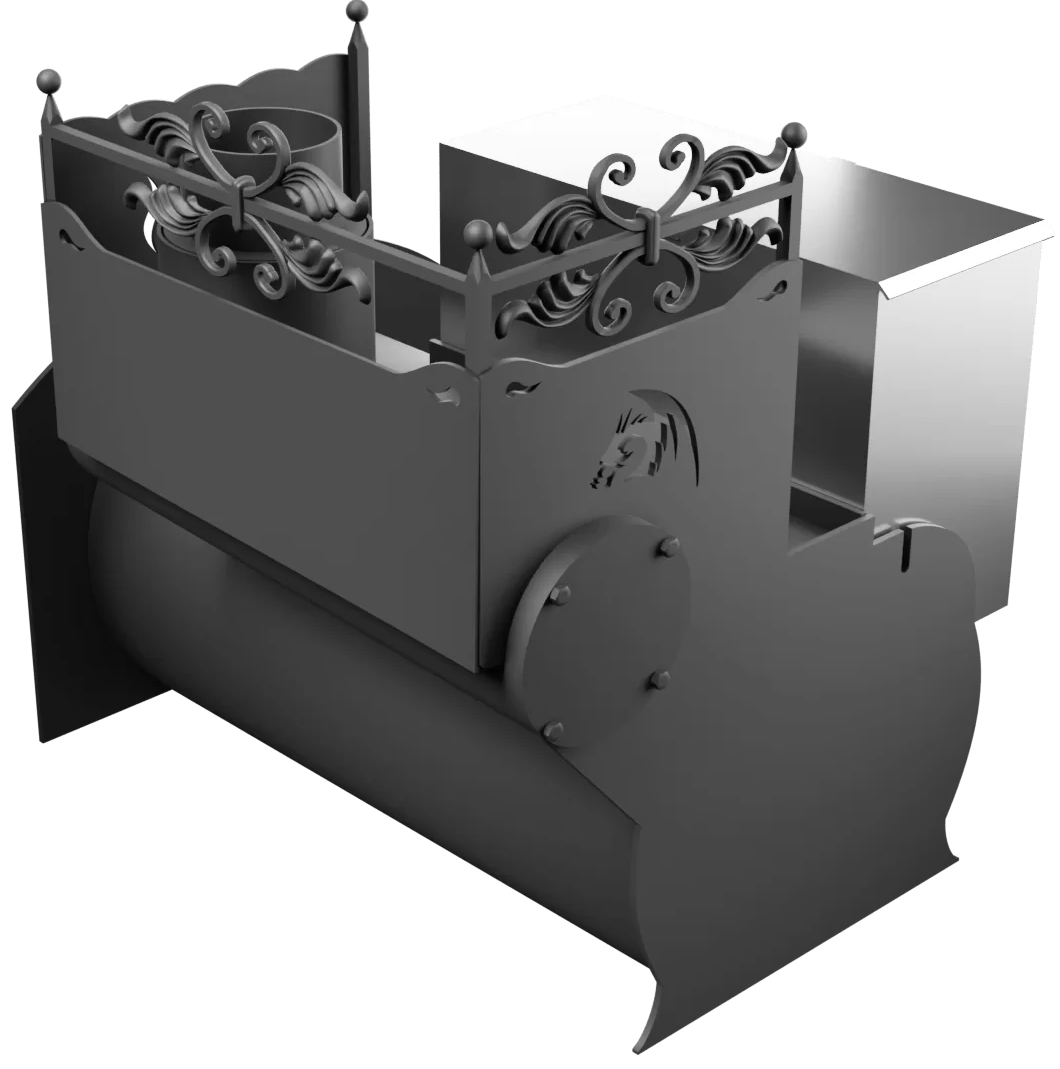 Печь Горыныч 3, каменка с правой стороны, средняя дверь со стеклом фото в Уфе Печь Горыныч 3, каменка с правой стороны, средняя дверь со стеклом фото в Уфе