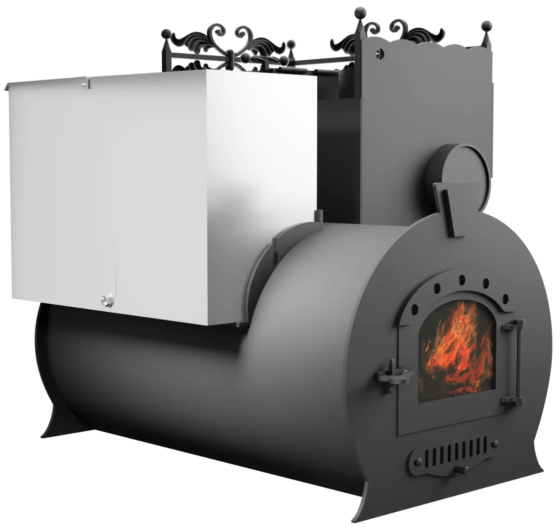 Печь Горыныч 3, каменка закрытая с правой стороны, малая дверь со стеклом фото в Уфе Печь Горыныч 3, каменка закрытая с правой стороны, малая дверь со стеклом фото в Уфе