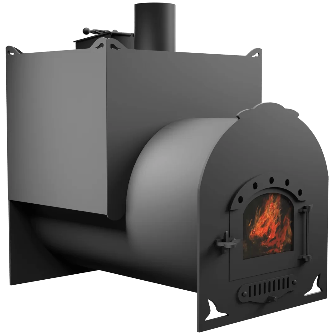 Печь Горыныч Мини, двойная каменка закрытая, малая дверь со стеклом фото в Уфе Печь Горыныч Мини, двойная каменка закрытая, малая дверь со стеклом фото в Уфе