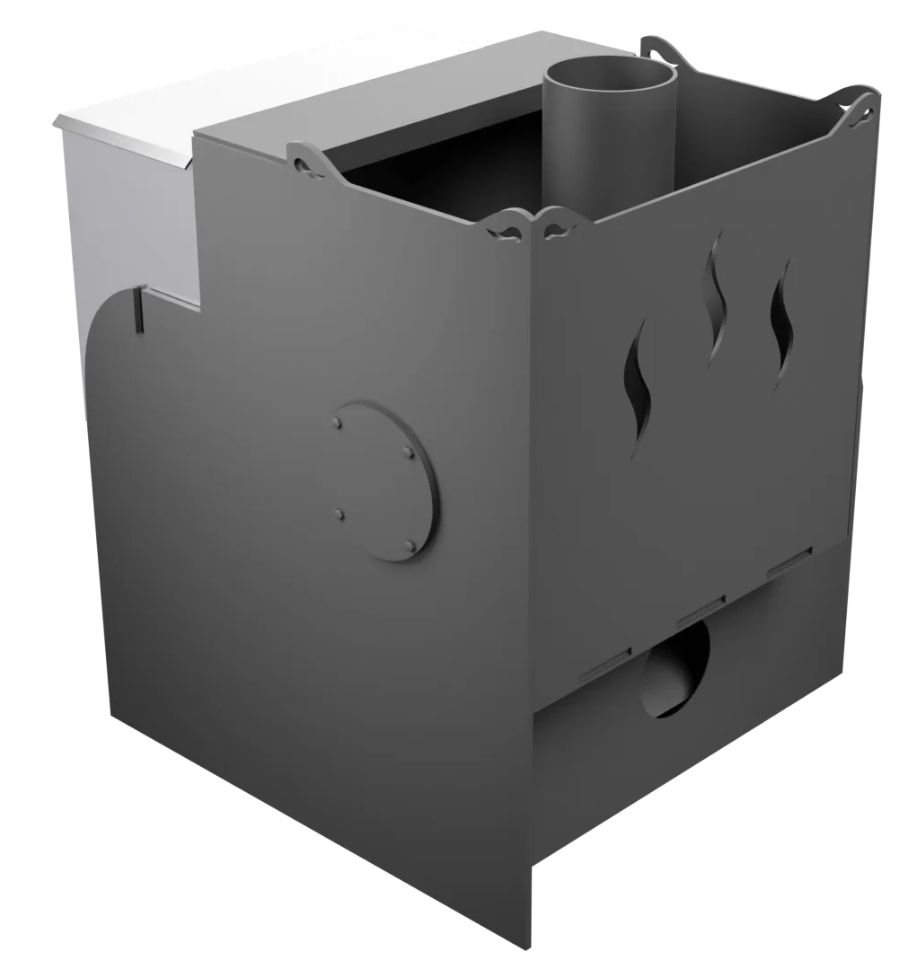 Печь Горыныч Мини, каменка с левой стороны, система воздушного отопления фото в Уфе Печь Горыныч Мини, каменка с левой стороны, система воздушного отопления фото в Уфе