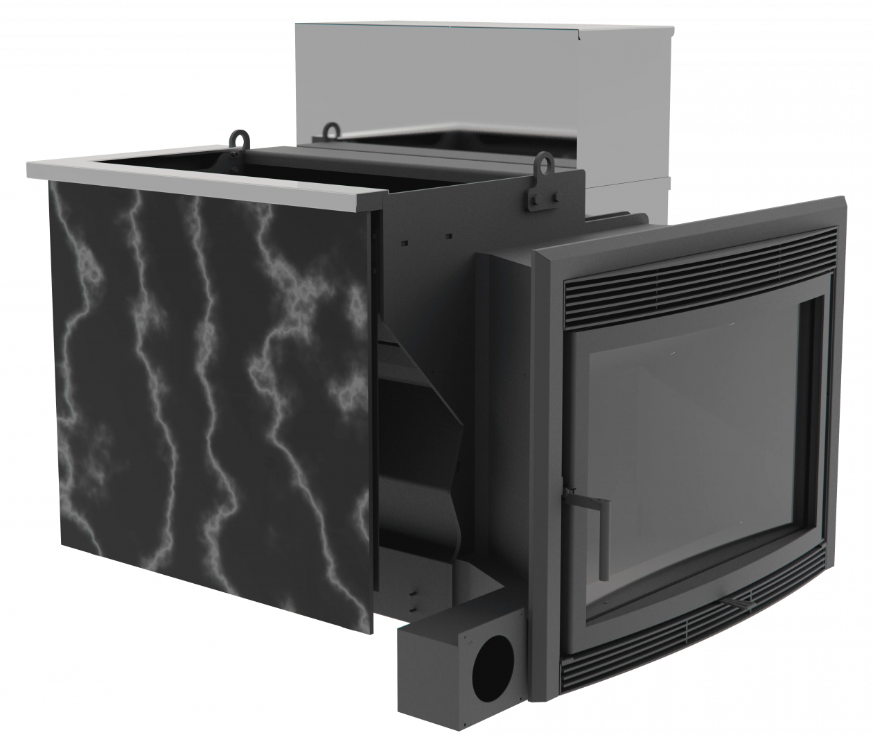 Банный камин 800, AISI 430 фото в Уфе Банный камин 800, AISI 430 фото в Уфе