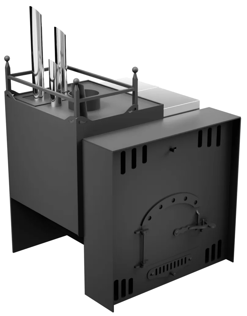 Печь Горыныч Мини, каменка закрытая с парогенератором с левой стороны, естественная система воздушного отопления фото в Уфе Печь Горыныч Мини, каменка закрытая с парогенератором с левой стороны, естественная система воздушного отопления фото в Уфе