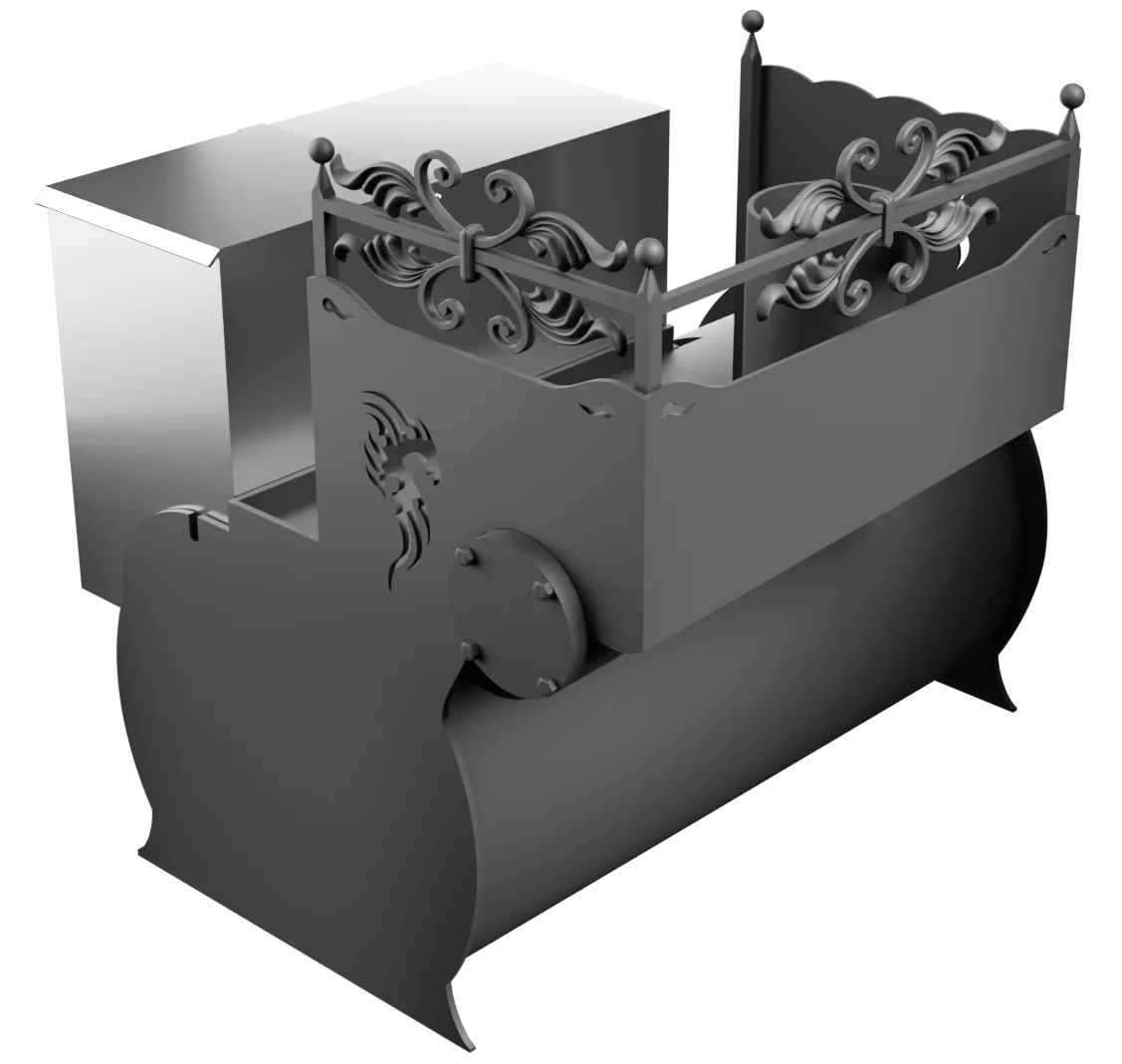 Печь Горыныч 3, каменка с левой стороны фото в Уфе Печь Горыныч 3, каменка с левой стороны фото в Уфе